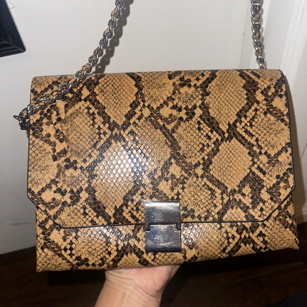 Snake Print Crossbody Bag
